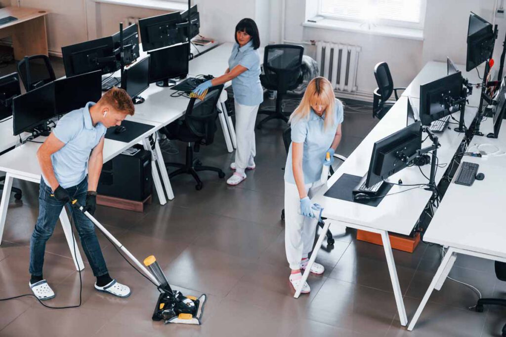 Effiziente und gründliche Büroreinigung durch unser eingespieltes Team.